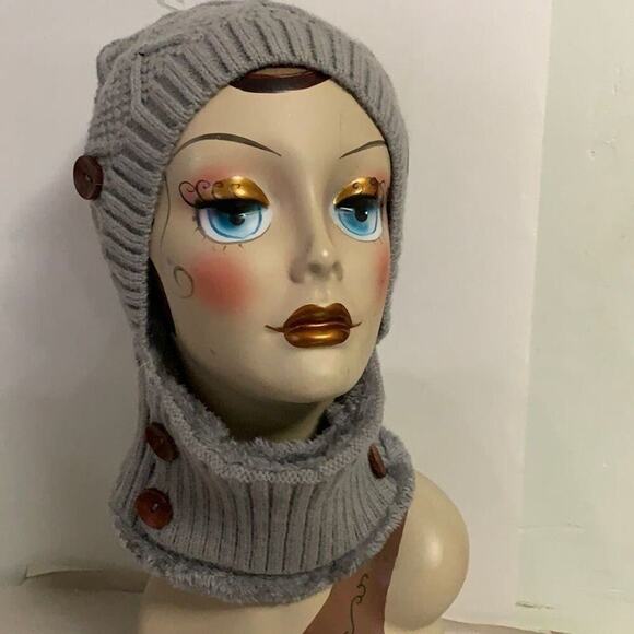 NWT POM POM FAUX FUR LINED BEANIE HATS FACE‎ & NECK COVERING main image 6